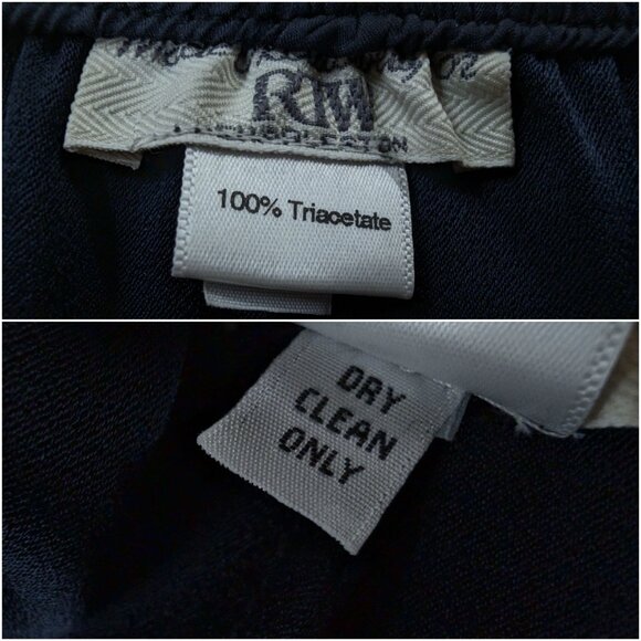 RTW Charleston Pull On Pants Womens Dark Navy Blue High Rise Made in USA Sz XL - Picture 4 of 8